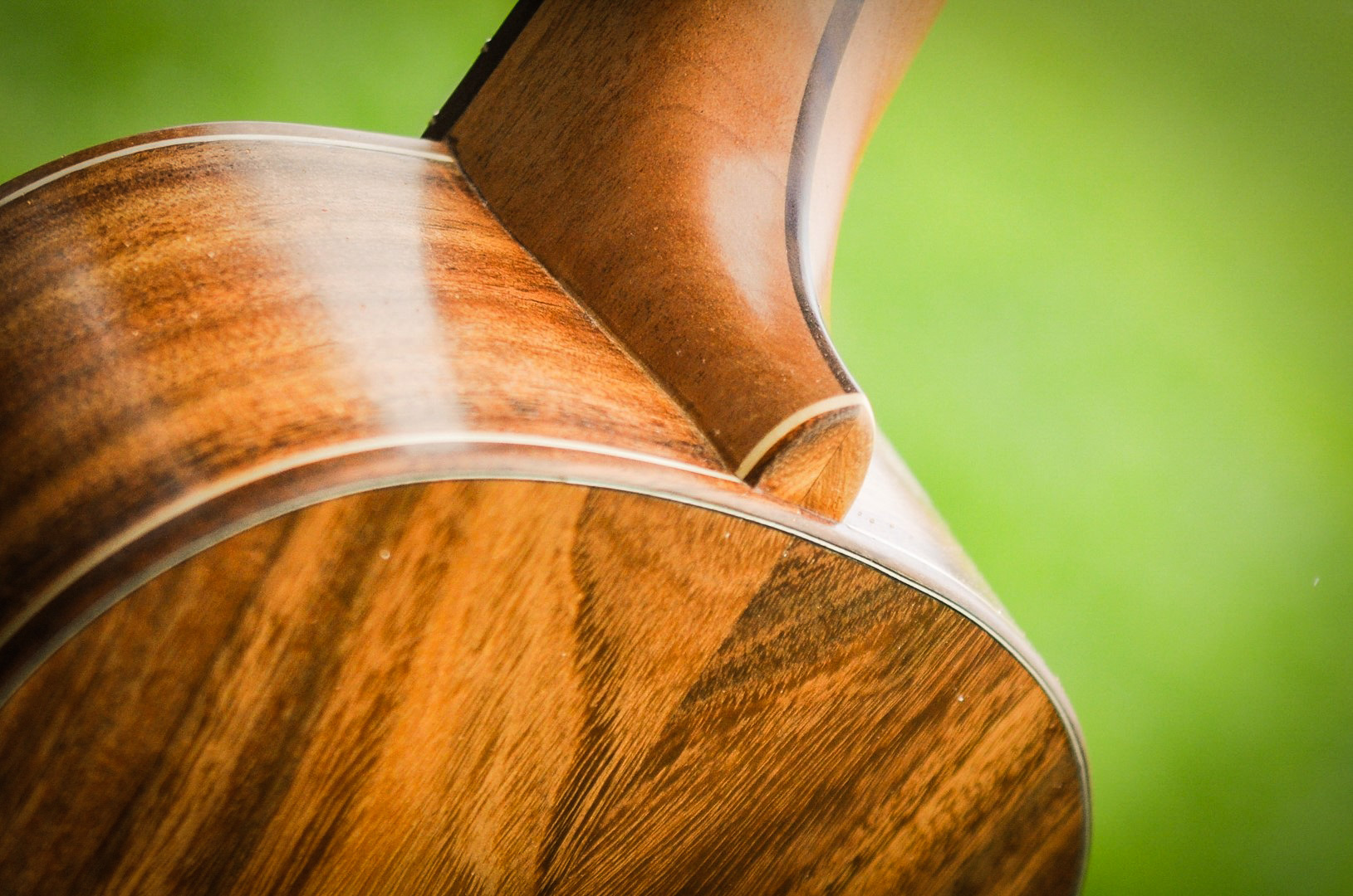 ukulele neck joint detail